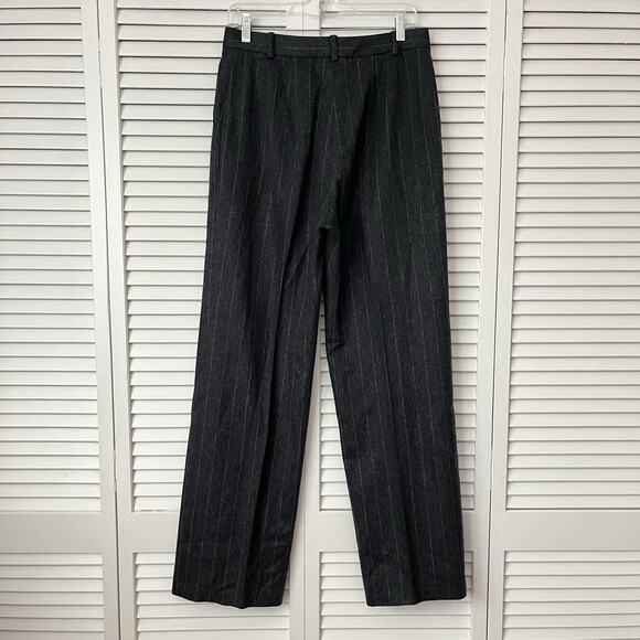 MaxMara Gray striped wool and Angora rabbit dress pants, trousers, size US10 - Picture 7 of 10